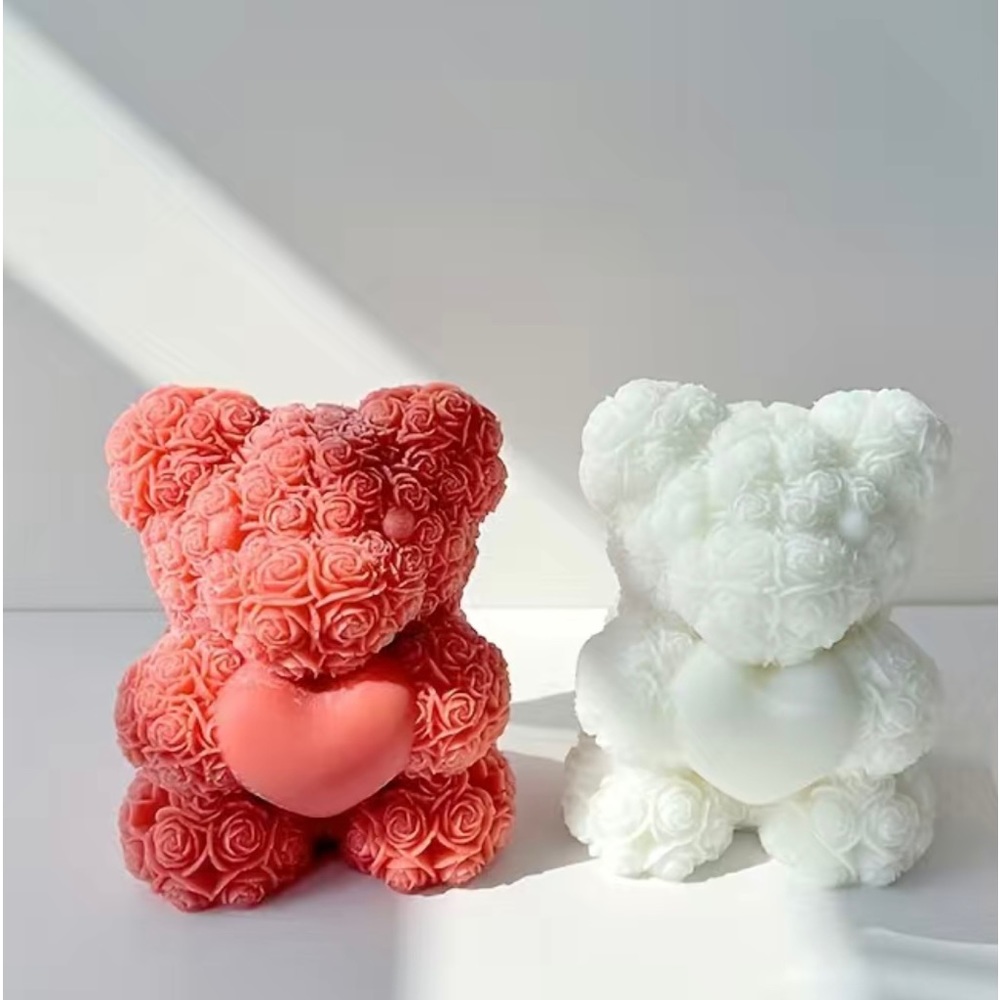 💕♥️💜💙 heart bear figure, made of soy wax. Beautiful for decor, Mother’s Day